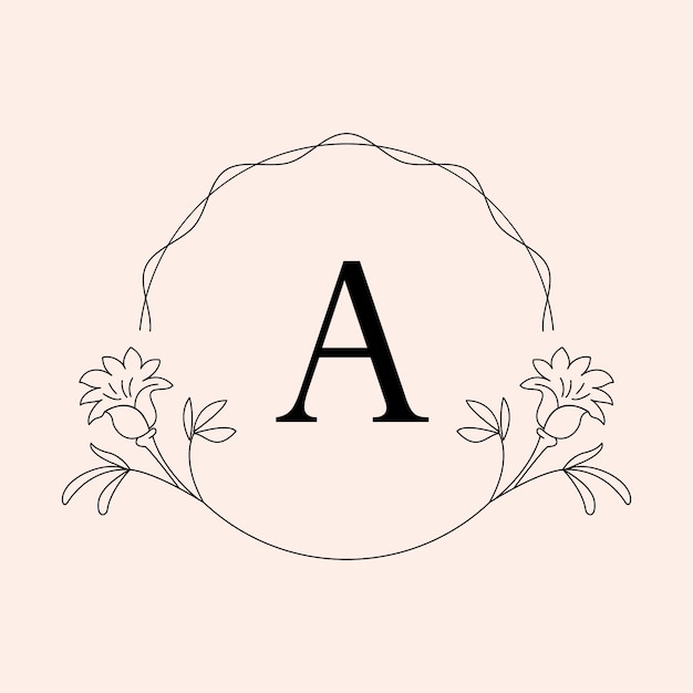 Feminine Flower Letter Logo