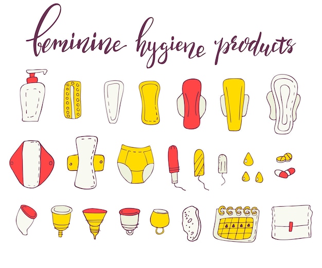 Vector feminine hygiene