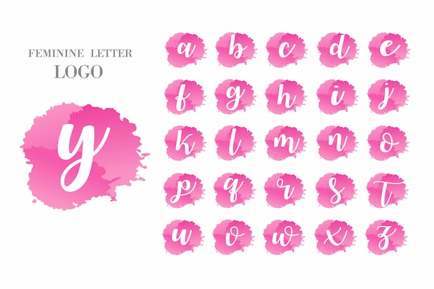 Vector feminine letter logo template