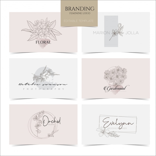 Feminine logo collection