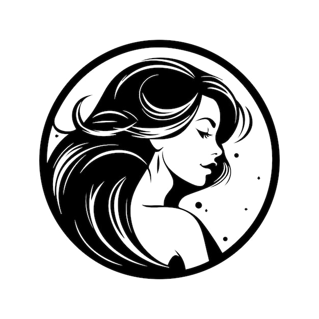 Vector feminine logo design