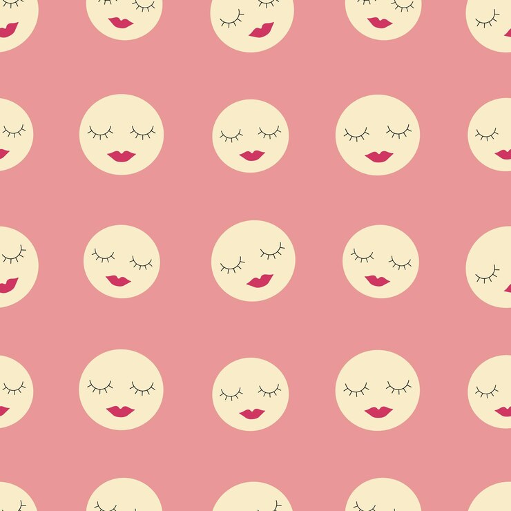 Vector feminine look abstract personage mascot design funny face cute icon