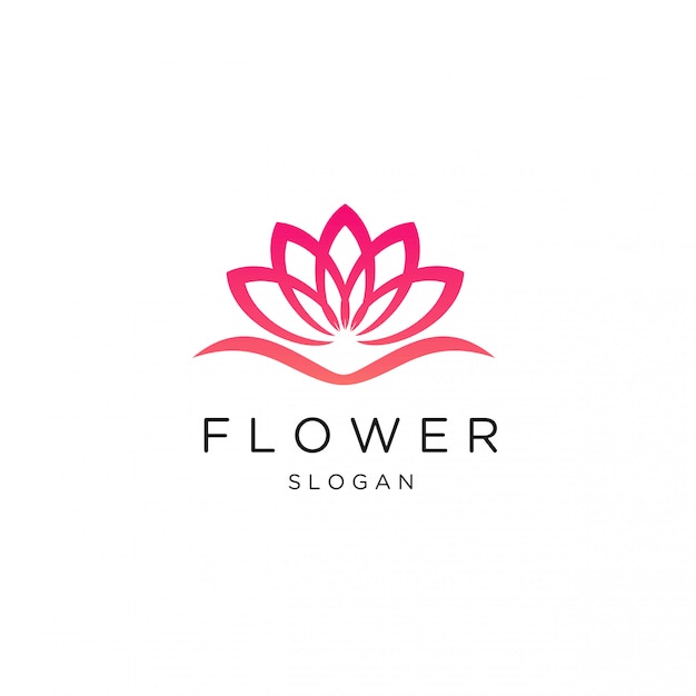 Vector feminine luxury lotus flower logo template