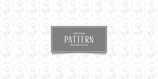 Feminine seamless flower pattern oriental style, grey and white colors, vector pattern background.