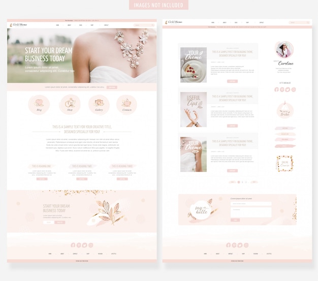 Feminine website template