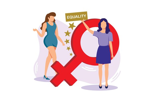 Feminism flat modern design illustration