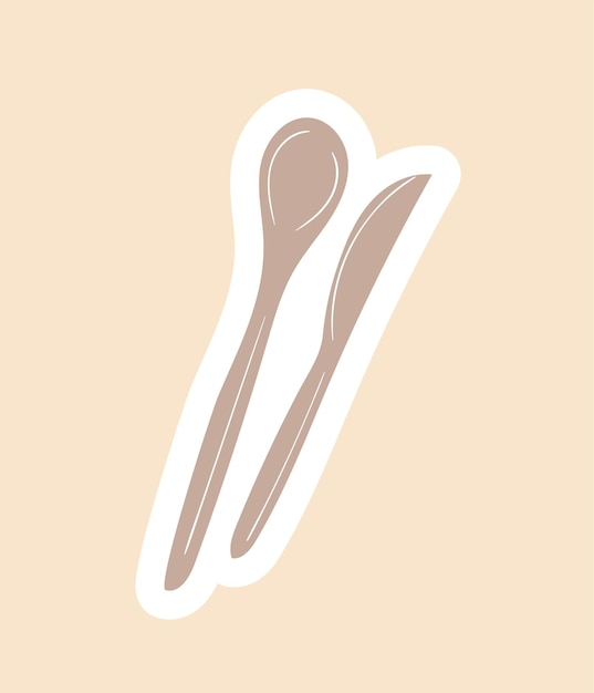 Femme spoon and knife icon