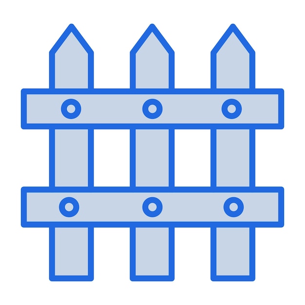 Vector fence blauwe toon illustratie