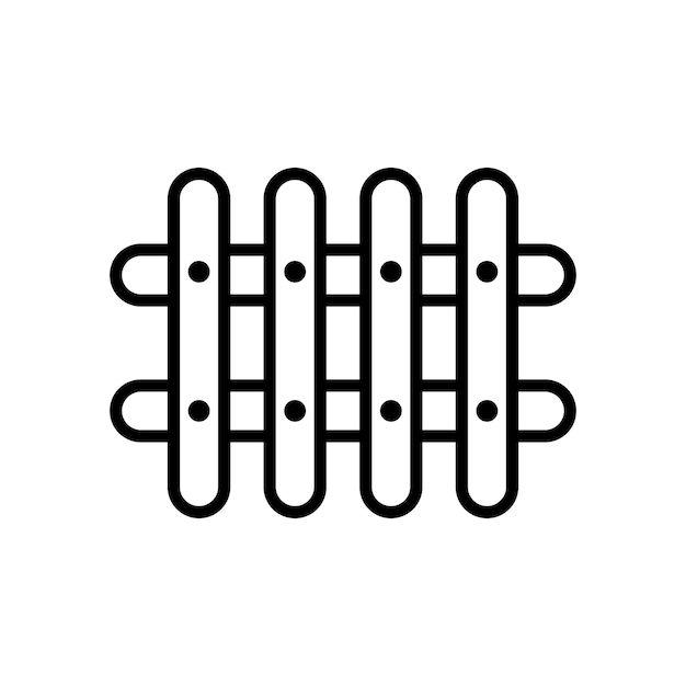 Шаблон дизайна векторной иконки ограды