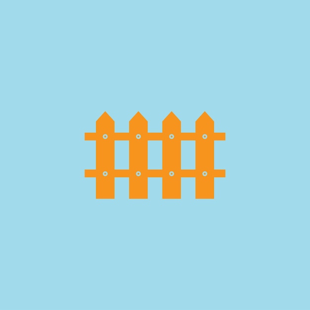 Fence icon vector logo design illustration