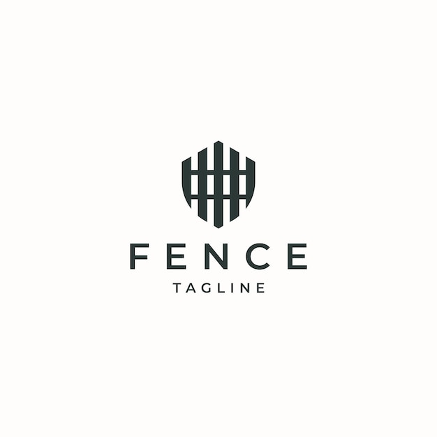 Fence logo icon design template vector