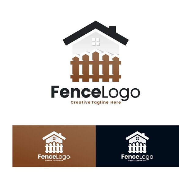 Fence logo with home sign