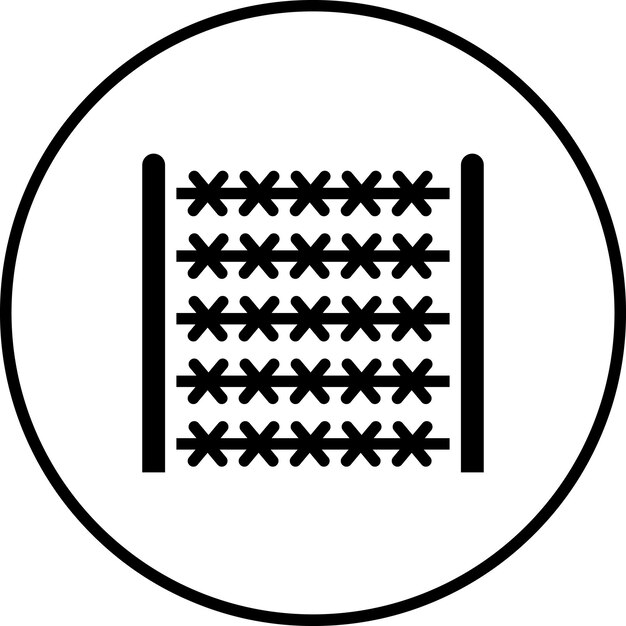 Fence Wire vector icon illustration of Crime and Law iconset