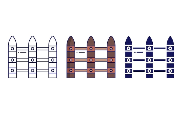 Значок вектора заборов