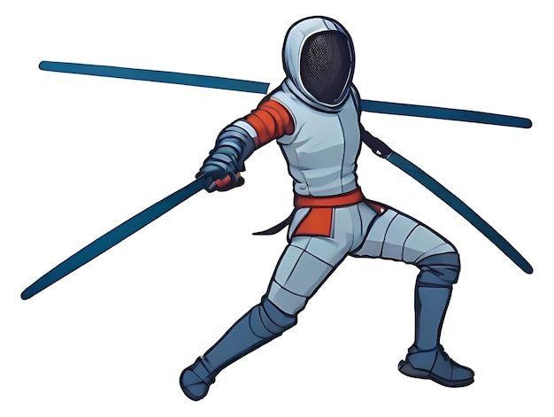 Fencing Game Illustration Design