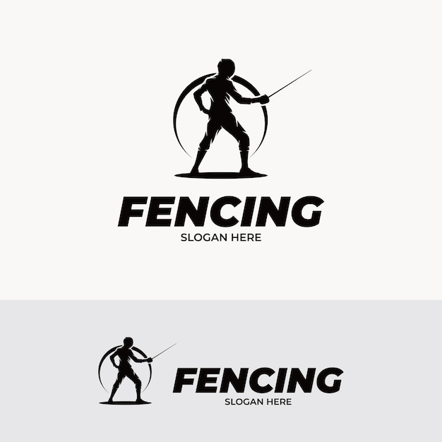 Vector fencing sport logo design inspiration