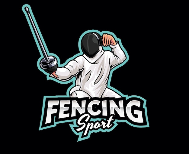 Fencing Sport Mascot Logo Design