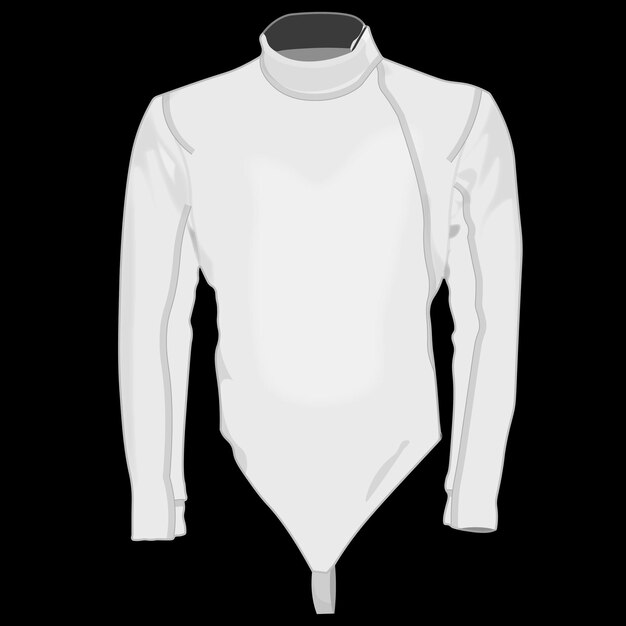 Vector fencing sport white jacket vector