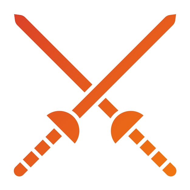 Fencing Sports Icon Style