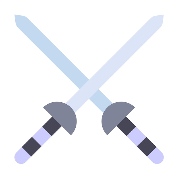 Vector fencing sports icon style