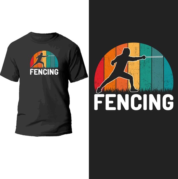 fencing t shirt design.