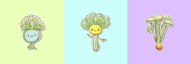 fennel sticker kawaii cartoon illustration