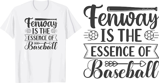 Fenway - это дизайн футболки Essence of Baseball svg