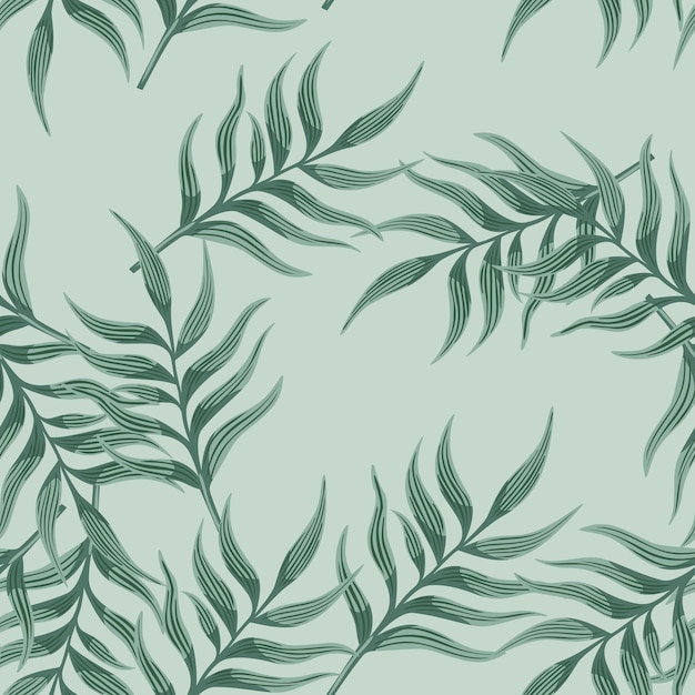 Fern leaf wallpaper Abstract exotic plant seamless pattern Tropical palm leaves pattern Botanical texture