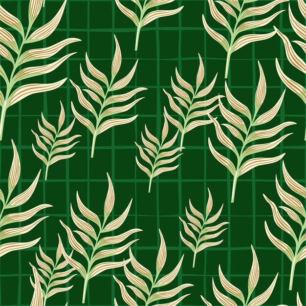 고사리 잎 벽지 추상 이국적인 식물 원활한 패턴 열 대 야자수 잎 패턴 식물 질감