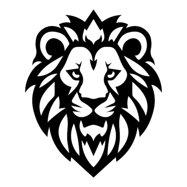 ferocious lion iconic logo vector illustration