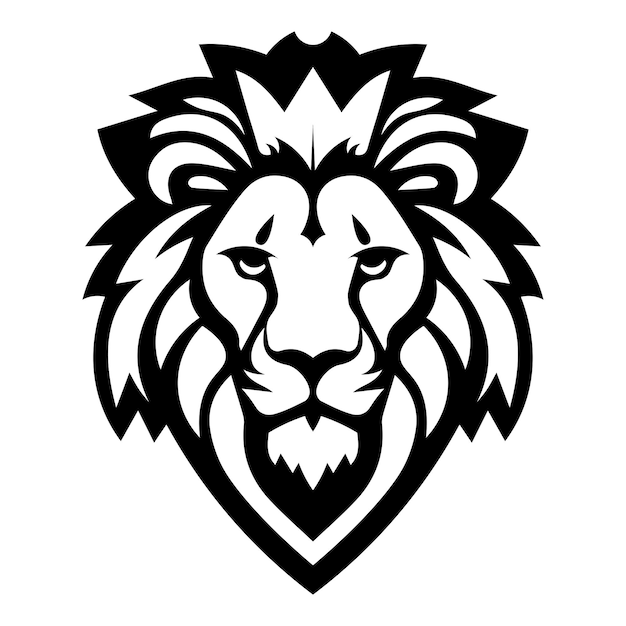 ferocious lion iconische logo vector illustratie