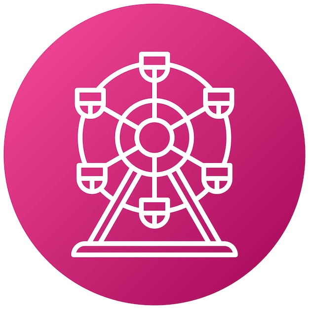 Vector ferris wheel icon style