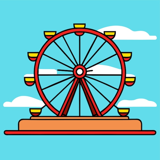 Vector a ferris wheel ride