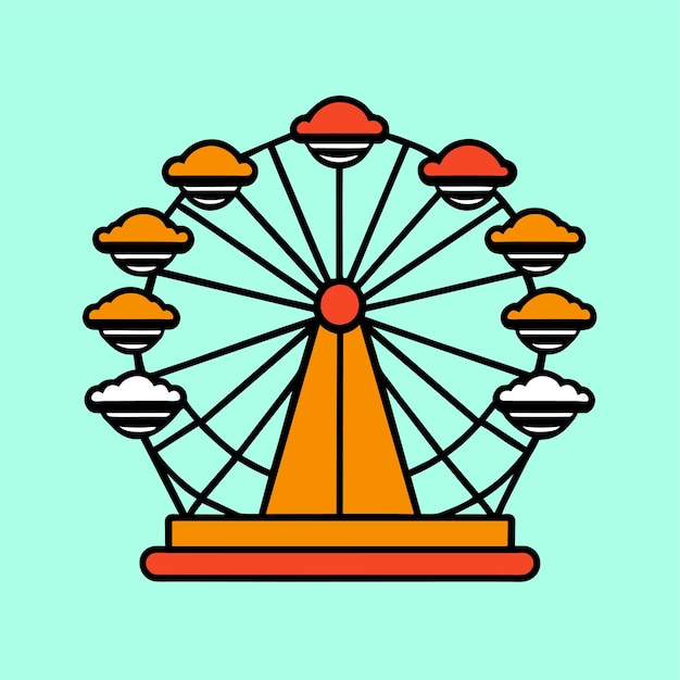 Vector a ferris wheel ride