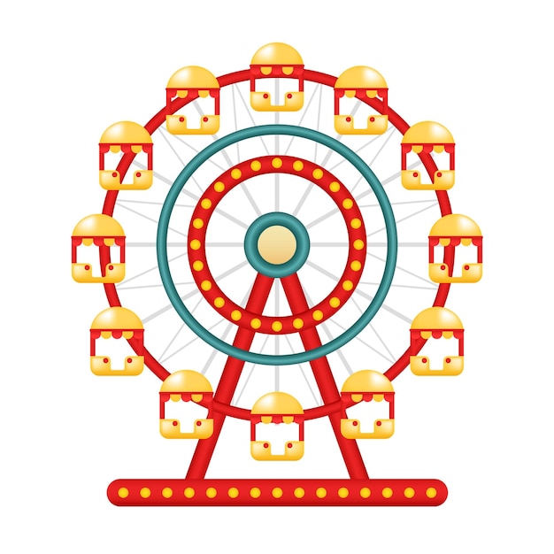 Ferris wheel Vector clipart isolated on white background