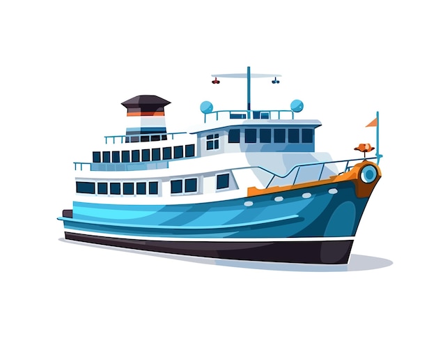 Ferry boat illustration vector ferry boat illustration on white background