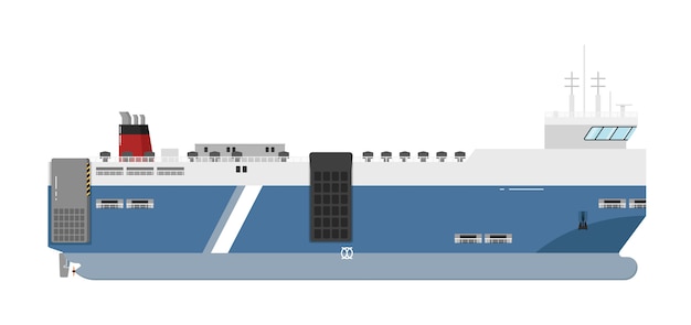 Vettore traghetto isolato su bianco