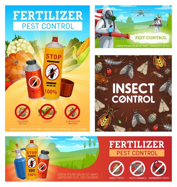 Fertilizer pest control posters