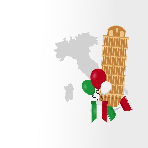 Вектор festa della repubblica italiana италия день республики 2 июня праздник национального флага италии