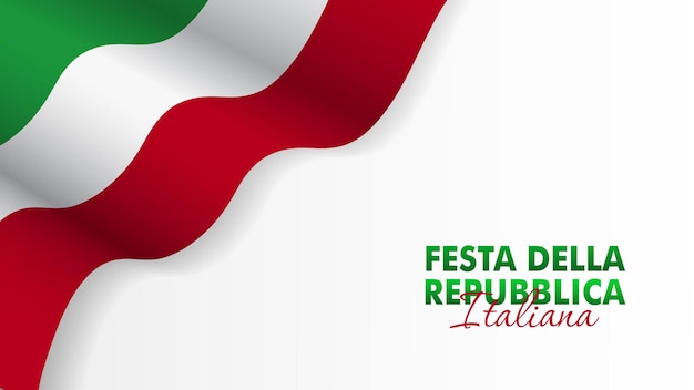 Festa Della Repubblica Italiana День Республики Италия 2 июня Национальный флаг Италии Векторный фон