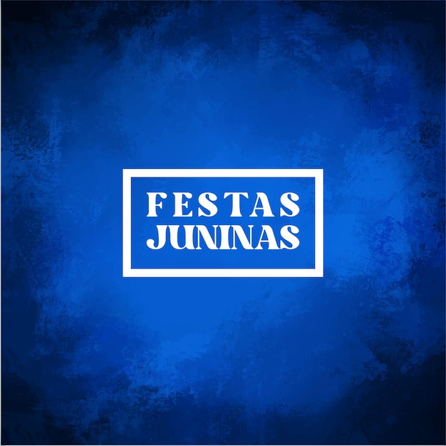 Festa junina background in blue watercolor