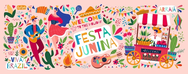 Vector festa junina banner