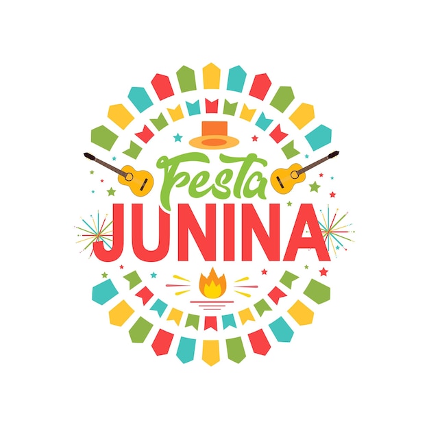 Festa junina brazil festival vector illustratie viering voor feestfestival vector kleurrijk