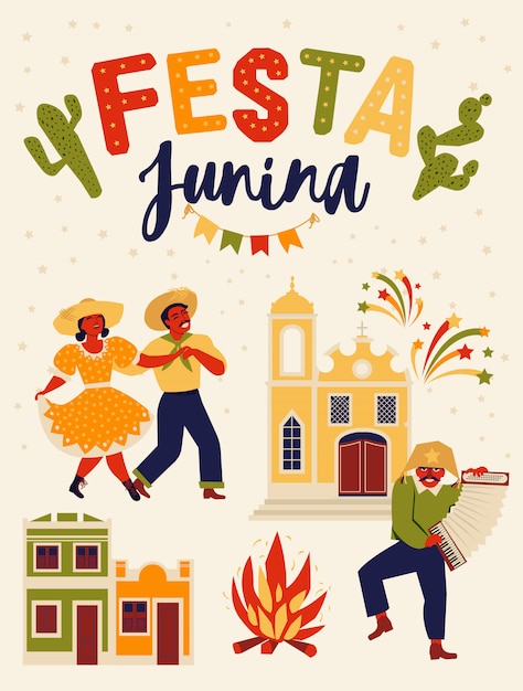 Festa junina бразилия июньский фестиваль