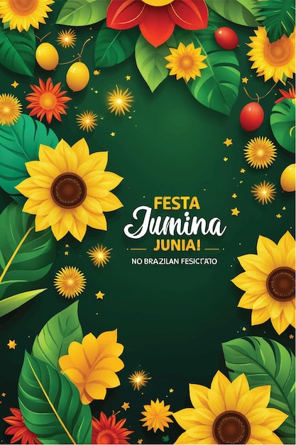 Vector festa junina celebration brazil june festival design brazilian traditional celebration