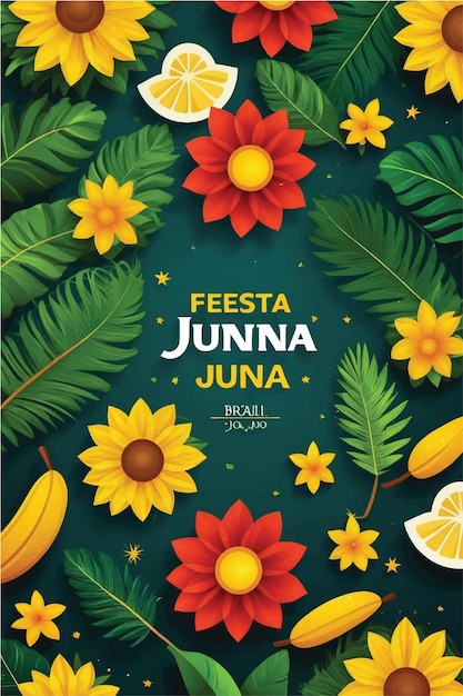 Festa junina celebration brazil june festival design brazilian traditional celebration