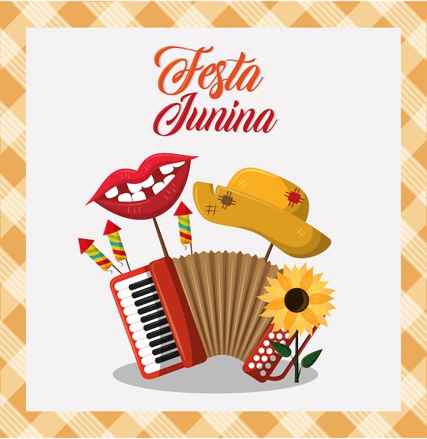 Festa junina concept cartoon