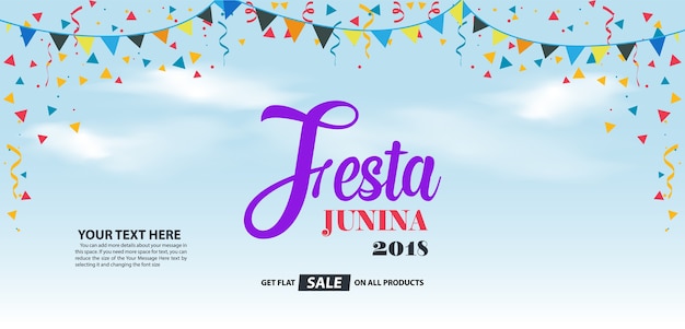 festa junina cover background template