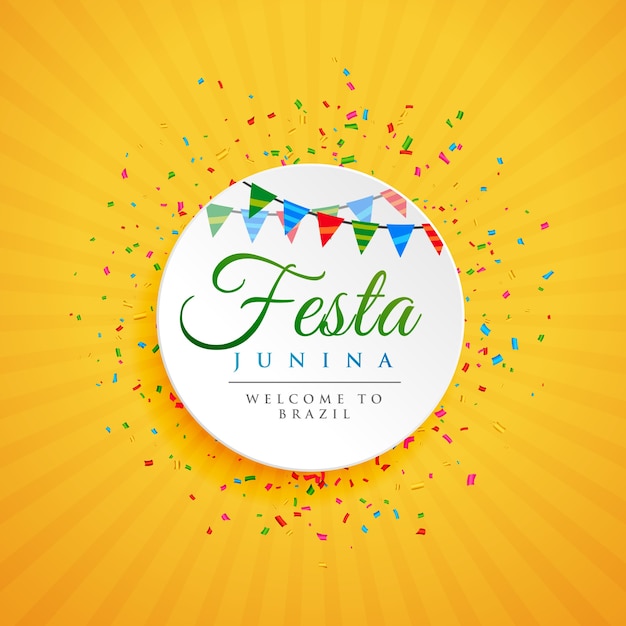 Festa junina design on starburst background