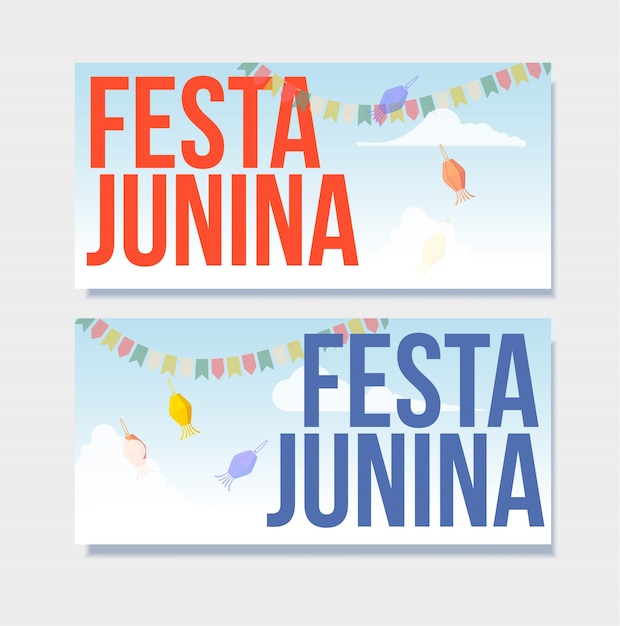 Vettore festa junina luogo di vacanza per il testo